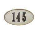 Qualarc Ridgestone Oval Crushed Stone Address Plaque, Sandstone Color RIG-4911-SS
